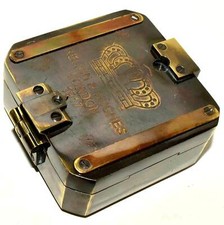 Handmade Solid Brass kelvin & Hughes 1917 Brenton Compass/Antique Style compass