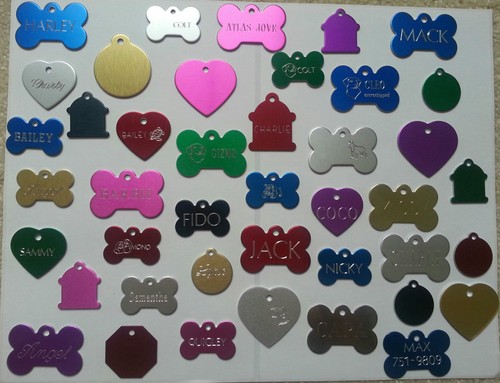 Custom engraved dog pet tag - engraved,