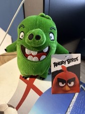 Green Pig Angry Birds Bag Clip Soft 12 Cm Plush Toys Movie Keyring Loop Backpack