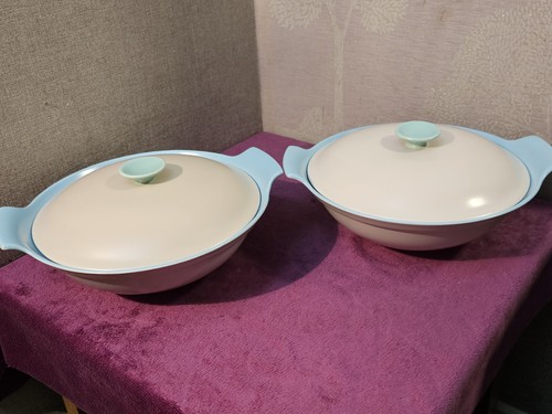 Pair poole pottery - poole, twintone