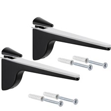 2X Glass Shelf Floor Brackets