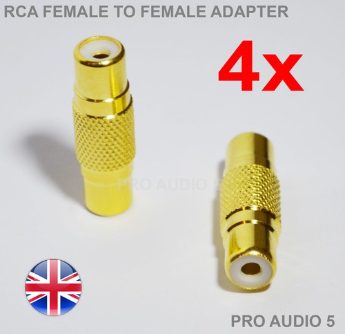 Gold plated rca phono - 4x,