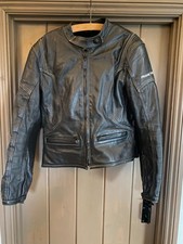 Frank Thomas Womens Motorcycle Biker Leather Jacket. UK 14 + Thermal Lining.