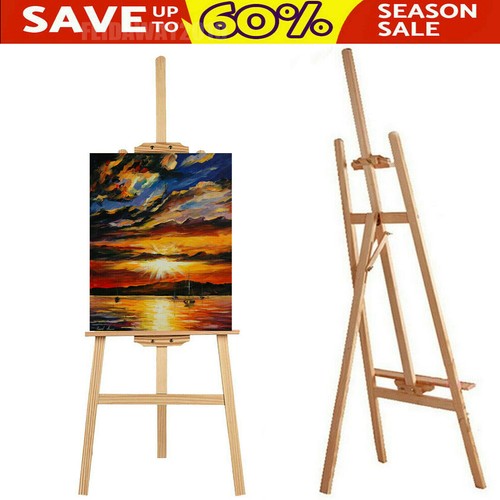 Wooden frame studio easel - wooden,