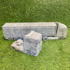 Large Concrete Truck Lorry Freight Cargo Ornament Sculpture Stone Garden Patio