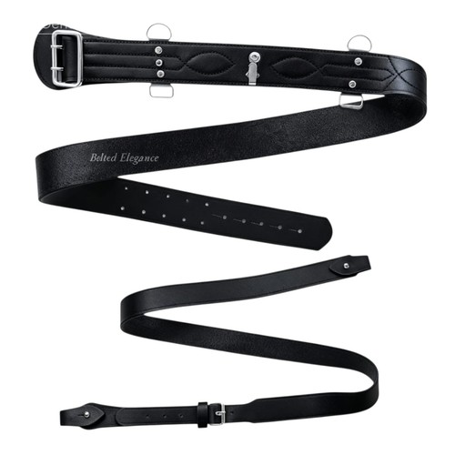 Sam browne belt - black, genuine