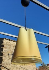 Guzzini Pendant Light With Shade Italian  Mid Century