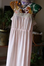 Elegant Vintage Negligee, full length night dress, nightgown , 1970s-1980s 