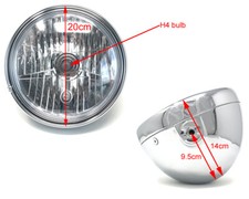 Motorbike Headlight CHROME for