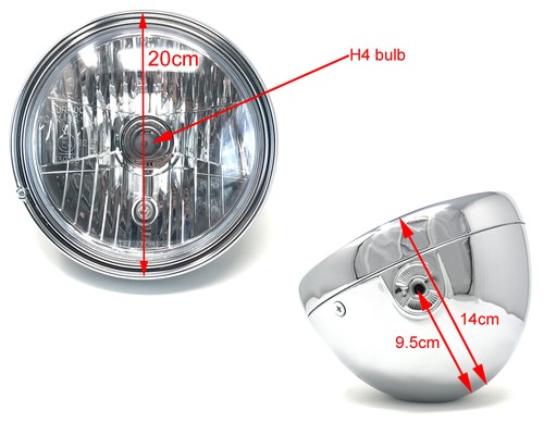 Motorbike headlight chrome - motorbike,