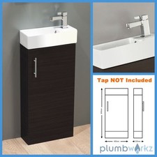 400mm Floor Standing Bathroom Vanity Unit – Compact Ensuite Cloakroom Basin