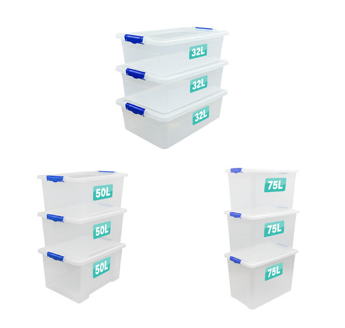 Set plastic storage boxes - 3,