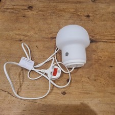 Ikea Tokabo Small Table Lamp White Matte Glass Mushroom Side Light