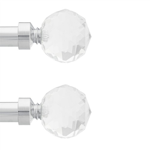 Pair curtain pole - of, finials