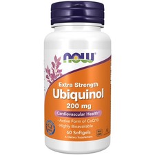 NOW Foods Ubiquinol 200 mg 60 Softgels, Cardiovascular Health, CoEnzyme Q10