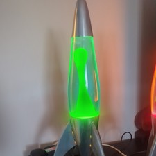 Vintage Mathmos Telstar Rocket Lava Lamp Blue/Green Working Condition . gift