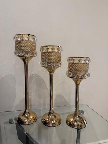 Set luxury gold crystal - of, 3