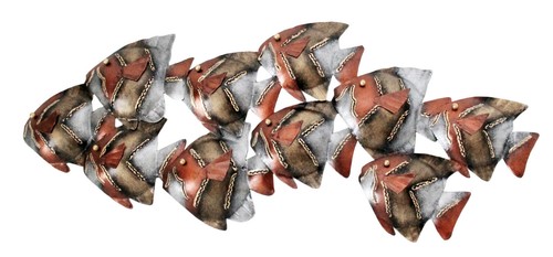 School bronze fish - school, of