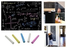 Self-Adhesive Blackboard/Chalkboard – Large Size (2000mmx450mm) + 5 FREE Chalks