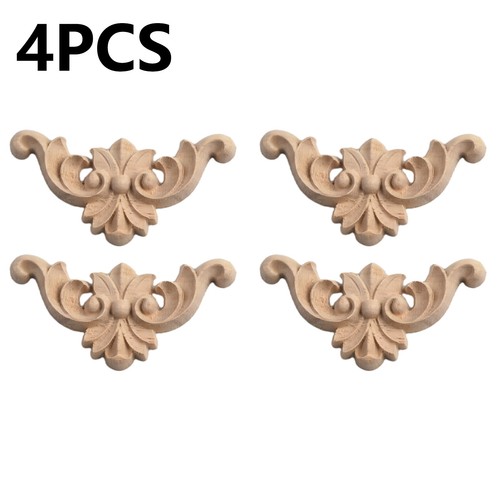 4pcs wooden carved corner - wooden,