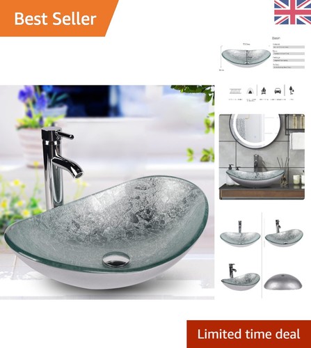 Polished art deco - oval, basin