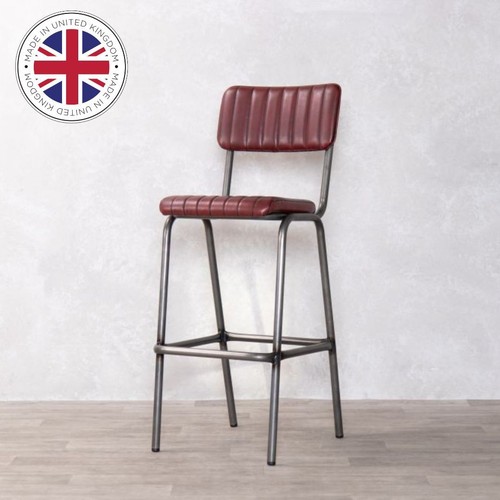 Red faux leather bar - red,