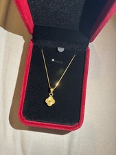 22k Solid Gold Clover Design Necklace Pendant Chain RARE - LAST ONE LEFT