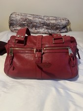 Mulberry Mabel Red Used Handbag Excellent Condition Real Leather With Dust Bag