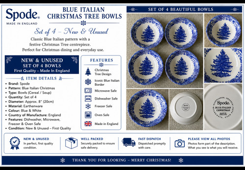 Set spode blue italian - of,