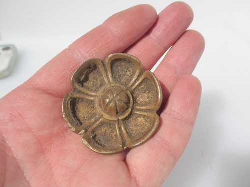 Antique brass picture - brass, rail