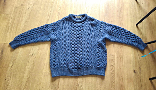Irish woollen jumper blue - blue, xl