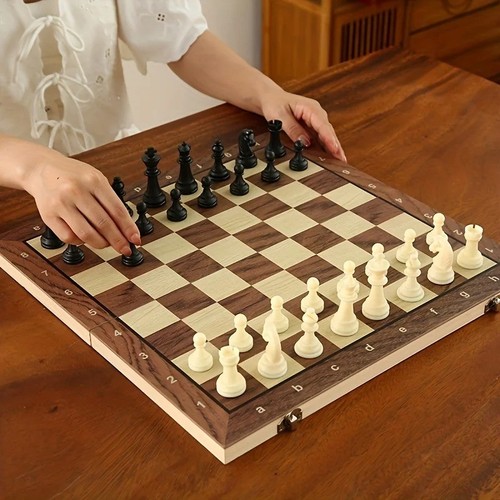 30cm large chess wooden set - uk,