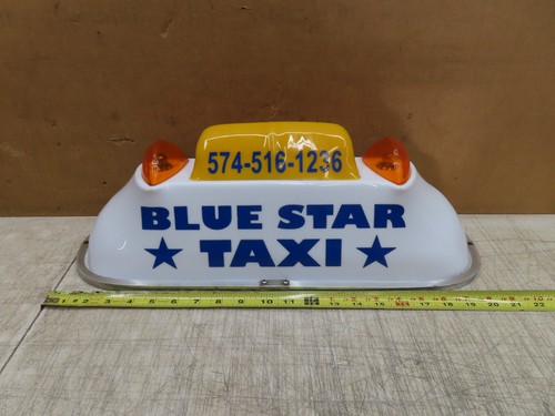 Vtg blue star taxi - star, cab