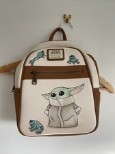 Loungefly Disney Star Wars Baby Yoda Mandalorian Child Grogu Frog Mini Backpack 