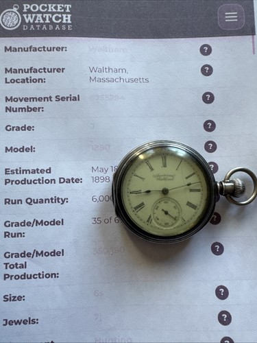 American waltham pocket watch - american,