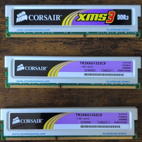 Corsair xms3 6gb - corsair, (3x2gb)