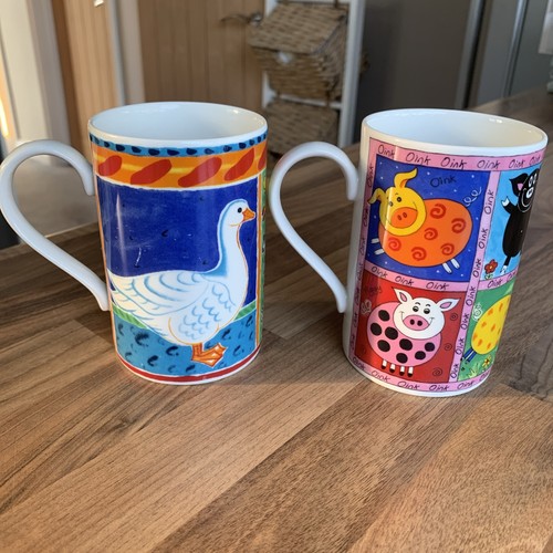 Pair dunoon stoneware mugs - pair,