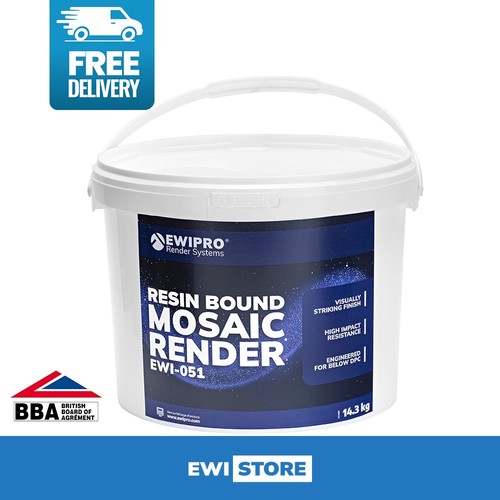 Resin bound mosaic render - resin,