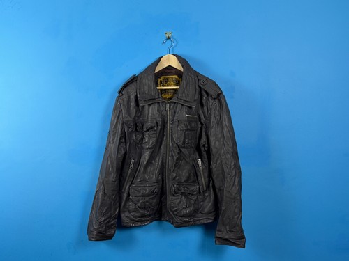 Superdry mens leather jacket - superdry,