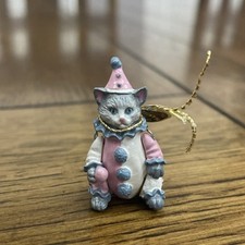 Vintage Hantel Pewter Miniature Cat Clown Figurine Made In Scotland 1.25” Read