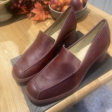 Camper Womens 6/39 Red brown  Leather Shoes Pumps  Rubber Heels new 