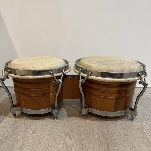 Vintage wooden bongos - vintage,