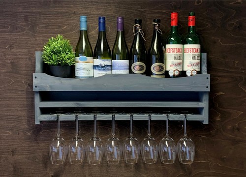 Personalised wine shelf rack - personalised,