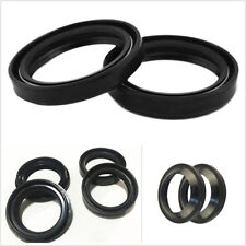 4 X High Quality Rubber Motorcycle Front Fork Damper Oil Seal + Dust Seals Black