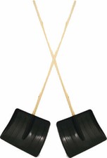 2 x 1.2M Snow Shovel Scoop Head With Long Wooden Pole Large 42cm Wide Head