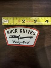 Buck Knife Knives Red White Always Sharp 1902 Sticker Decal Shot Show Aprx 3”