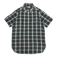 BEAMS PLUS Cotton Linen Check Pullover Button-Down Shirt L