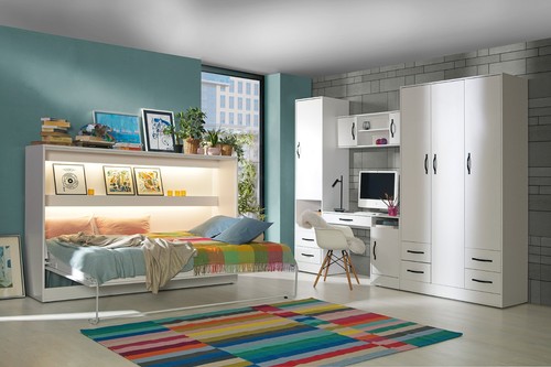 King size horizontal wall - size, bed