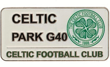 CELTIC FC FOOTBALL METAL G40 STREET SIGN PIN BADGE OFFICIAL CFC GIFT