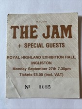 The Jam Ticket Ingliston September 1982